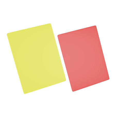 Yellow And Red Cards  3D Icon