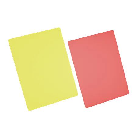 Yellow And Red Cards  3D Icon