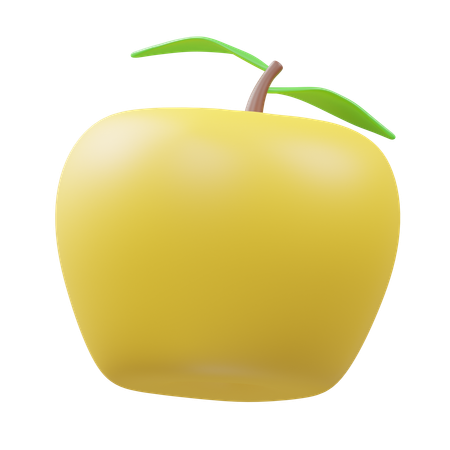 Yellow Apple  3D Icon