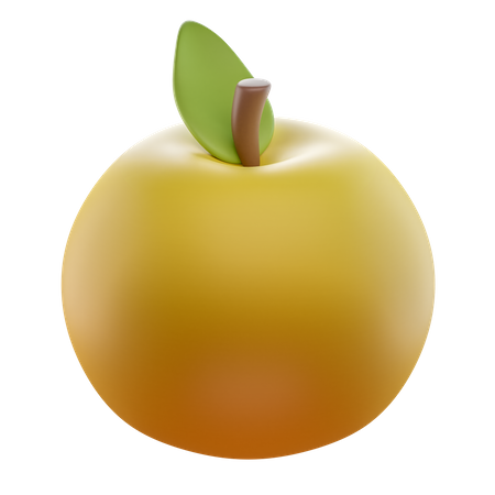 Yellow Apple  3D Icon