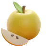 Yellow Apple With Slice