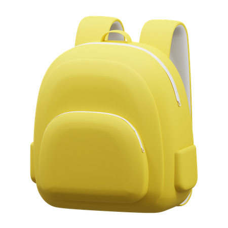 Yellow Backpack  3D Icon
