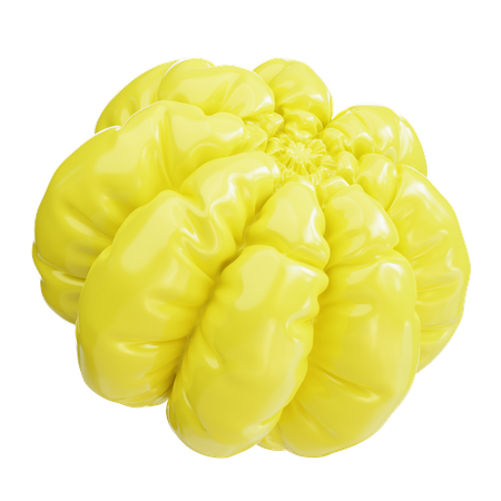 Yellow balloon  3D Icon