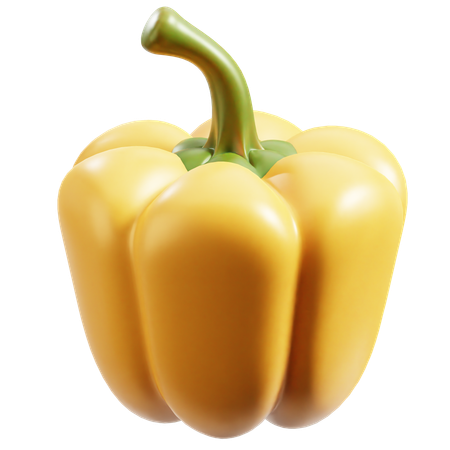 Yellow Bell Pepper  3D Icon