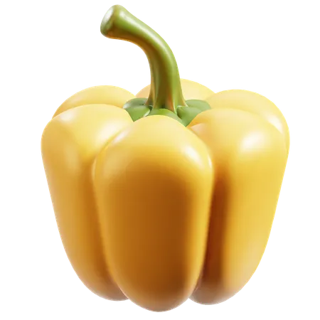 Yellow Bell Pepper  3D Icon