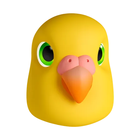 Yellow Bird 3D Illustration