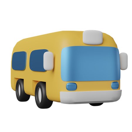 Yellow bus  3D Icon