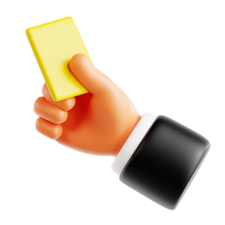 Yellow Card  3D Icon