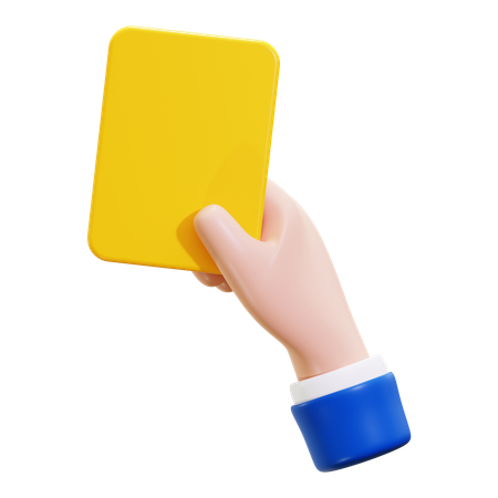 Yellow card  3D Icon