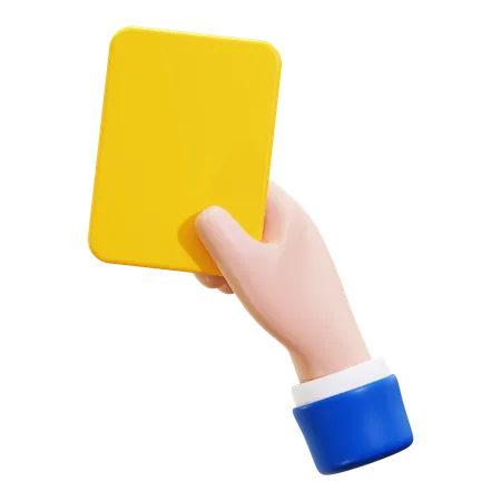 Yellow card  3D Icon