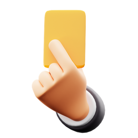 Yellow Card  3D Icon