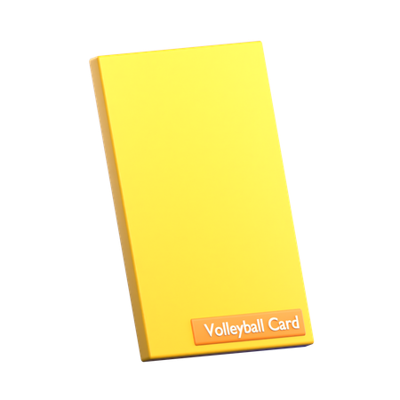 Yellow Card  3D Illustration