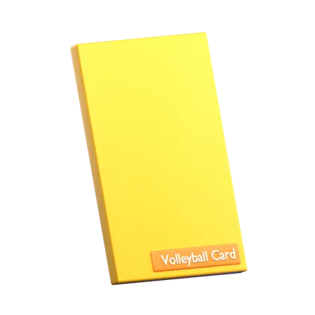 Yellow Card  3D Illustration