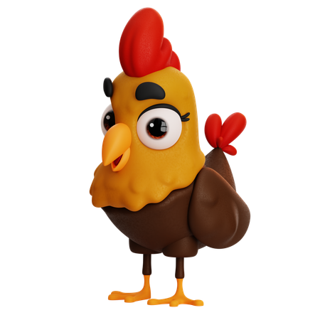 YELLOW CHICKEN  3D Icon