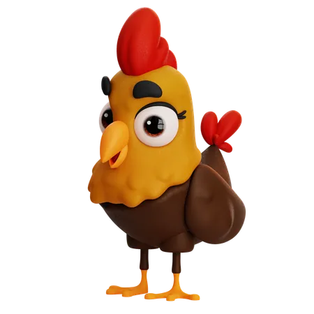 YELLOW CHICKEN  3D Icon