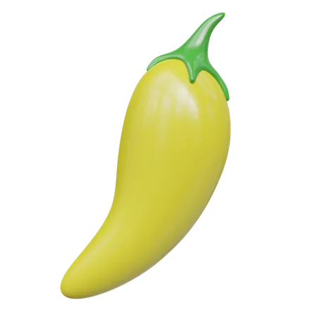 Yellow Chili  3D Icon