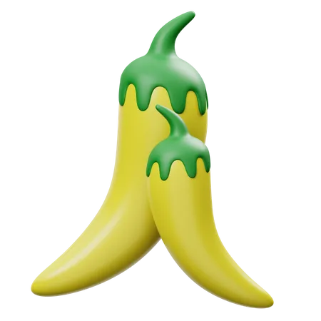 Yellow Chili  3D Icon