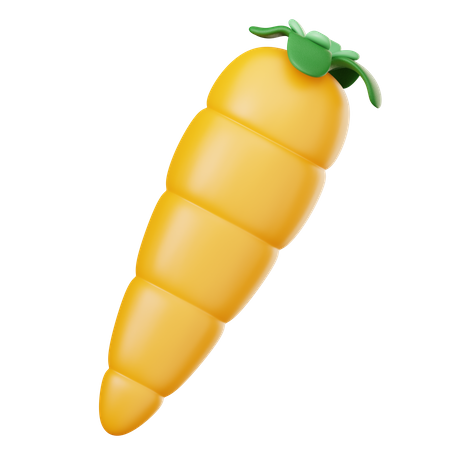 Yellow Chilipepper 3D Illustration