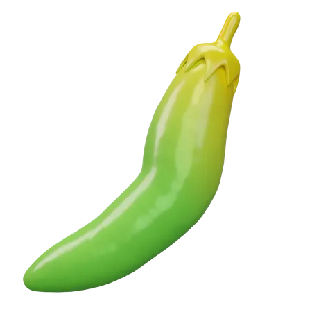 Yellow Chillies  3D Icon