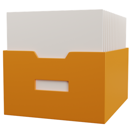 Yellow File Storage  3D Icon