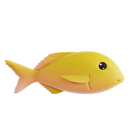 Yellow Fish  3D Icon