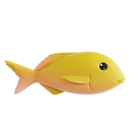 Yellow Fish  3D Icon