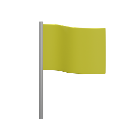 Yellow Flag  3D Icon