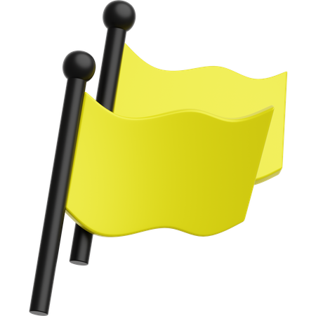 イエローフラッグ  3D Icon