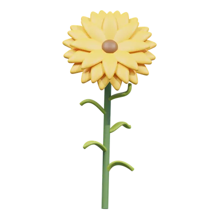 Yellow Flower  3D Icon