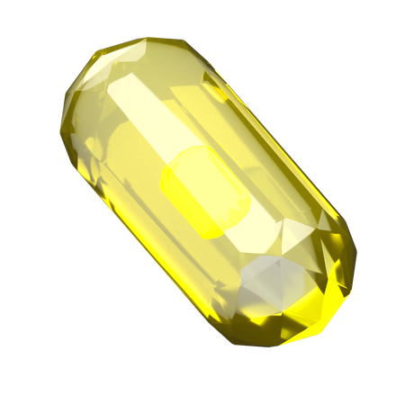 Yellow Gem  3D Icon