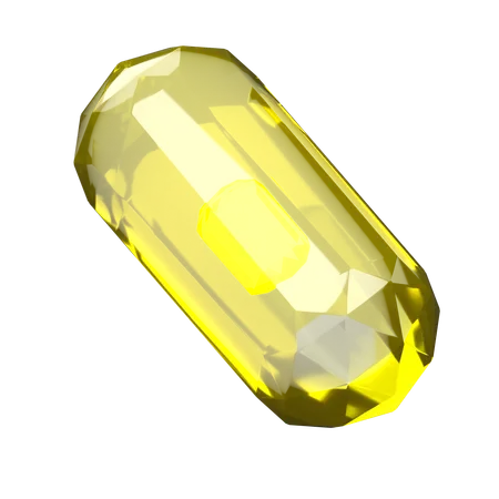 Yellow Gem  3D Icon