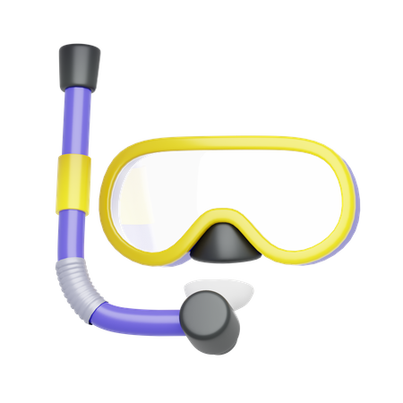 Yellow Goggles  3D Icon