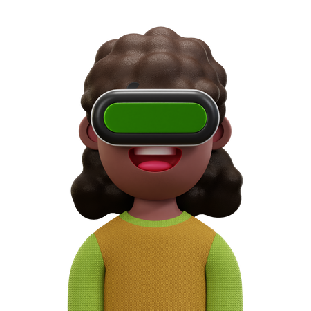 Yellow Green Shirt Woman  3D Icon