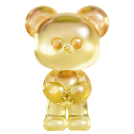 Yellow Gummy Bear  3D Icon