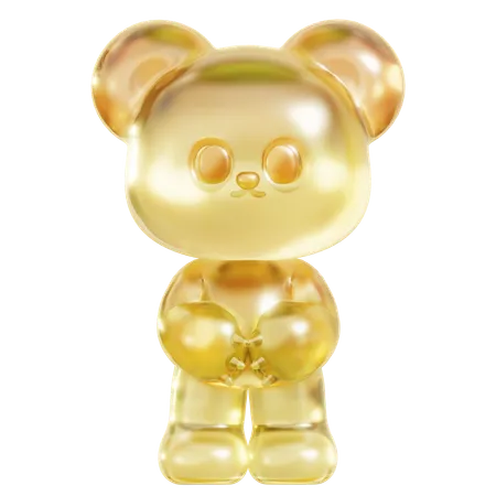 Yellow Gummy Bear  3D Icon