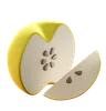 Yellow Half Apple