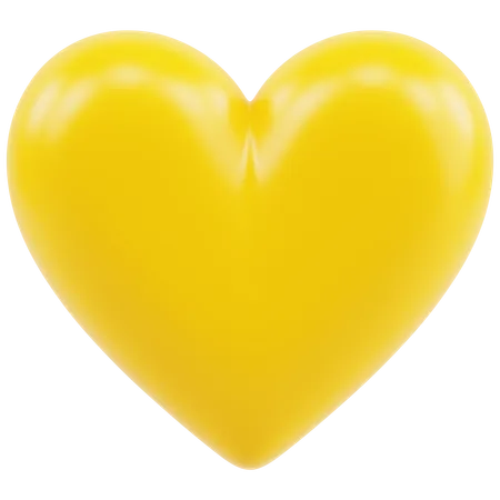 Yellow Heart Emoji  3D Icon