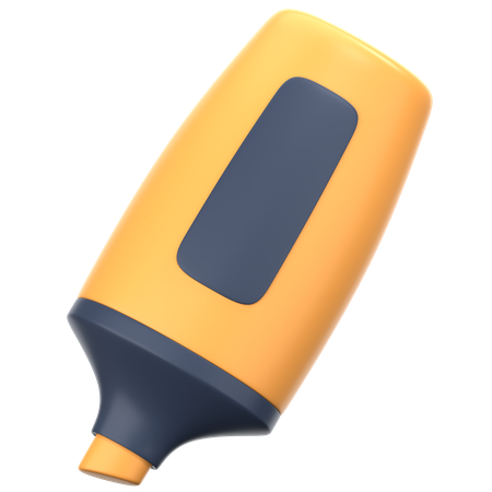 Yellow Highlighter  3D Icon