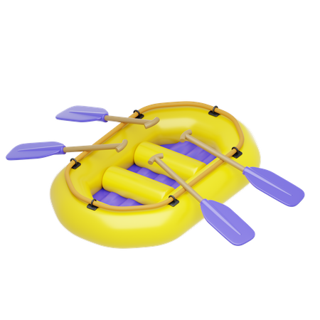 Yellow Kayaks  3D Icon
