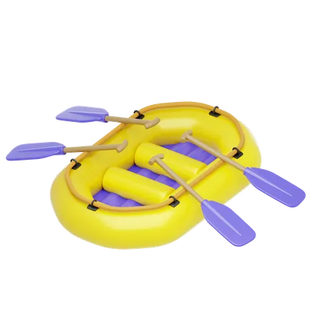 Yellow Kayaks  3D Icon