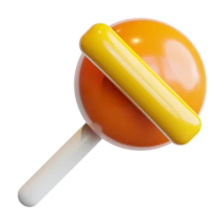 Yellow lollipop  3D Icon