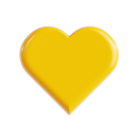 Yellow Love Emoji  3D Icon