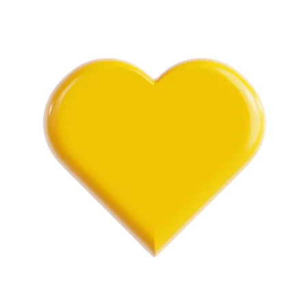 Yellow Love Emoji  3D Icon