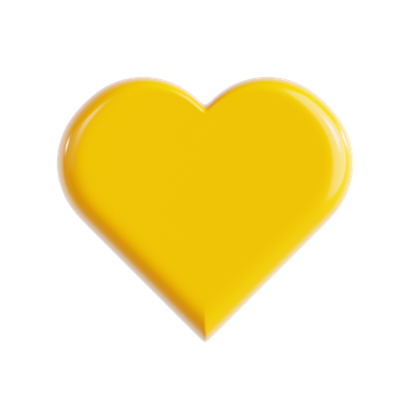 Yellow Love Emoji  3D Icon
