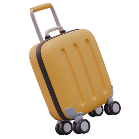 Yellow Luggage  3D Icon