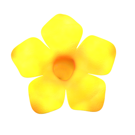 Yellow Natural Flower  3D Icon