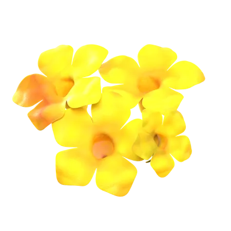 Yellow Natural Flower  3D Icon