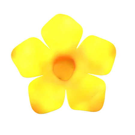 Yellow Natural Flower  3D Icon