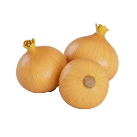 Yellow Onion 3D Illustration
