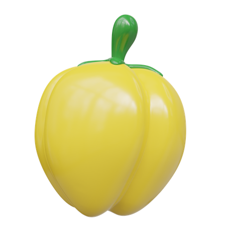 Yellow Paprika  3D Icon